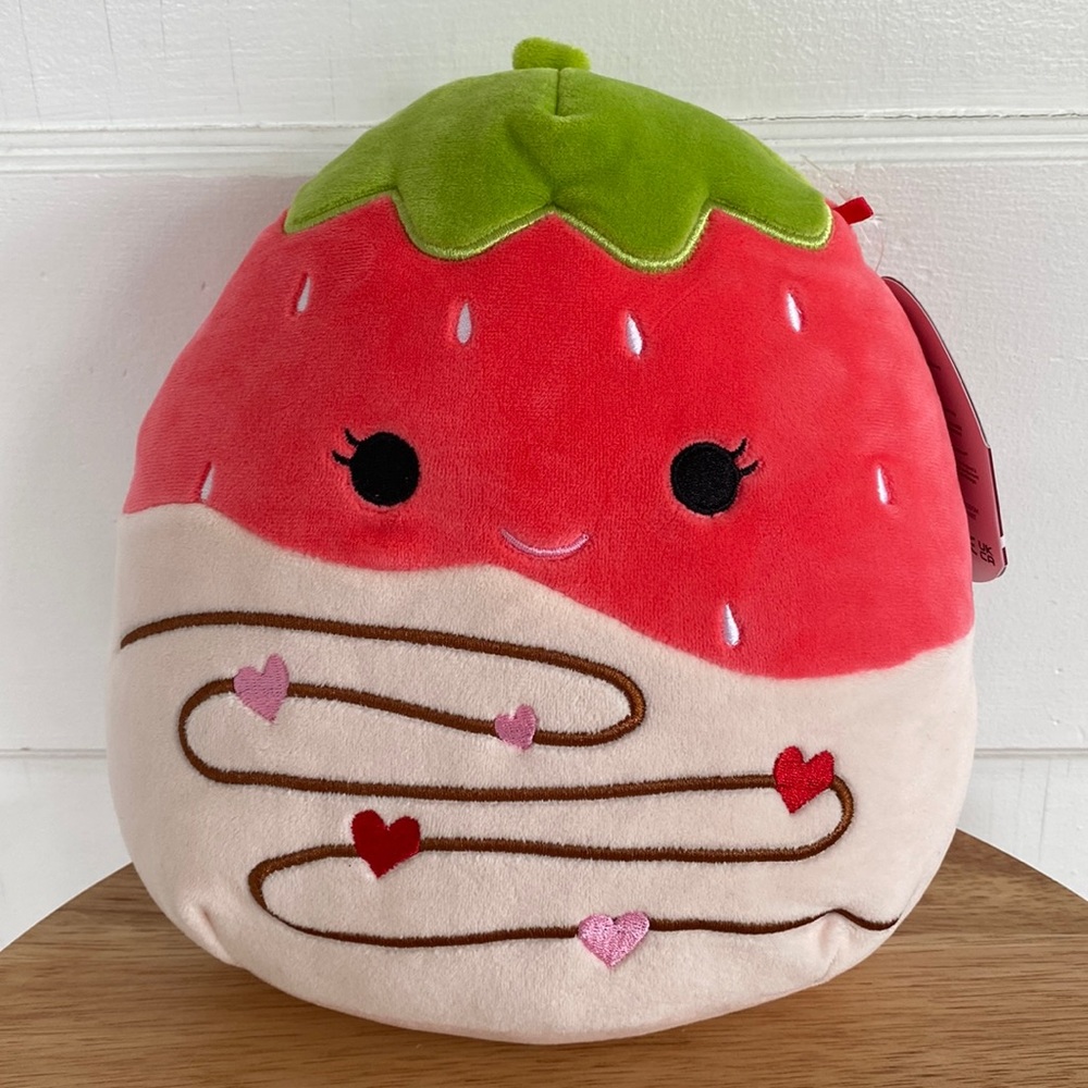 Plush Strawberry Sweets Plush Toy - Red & Green